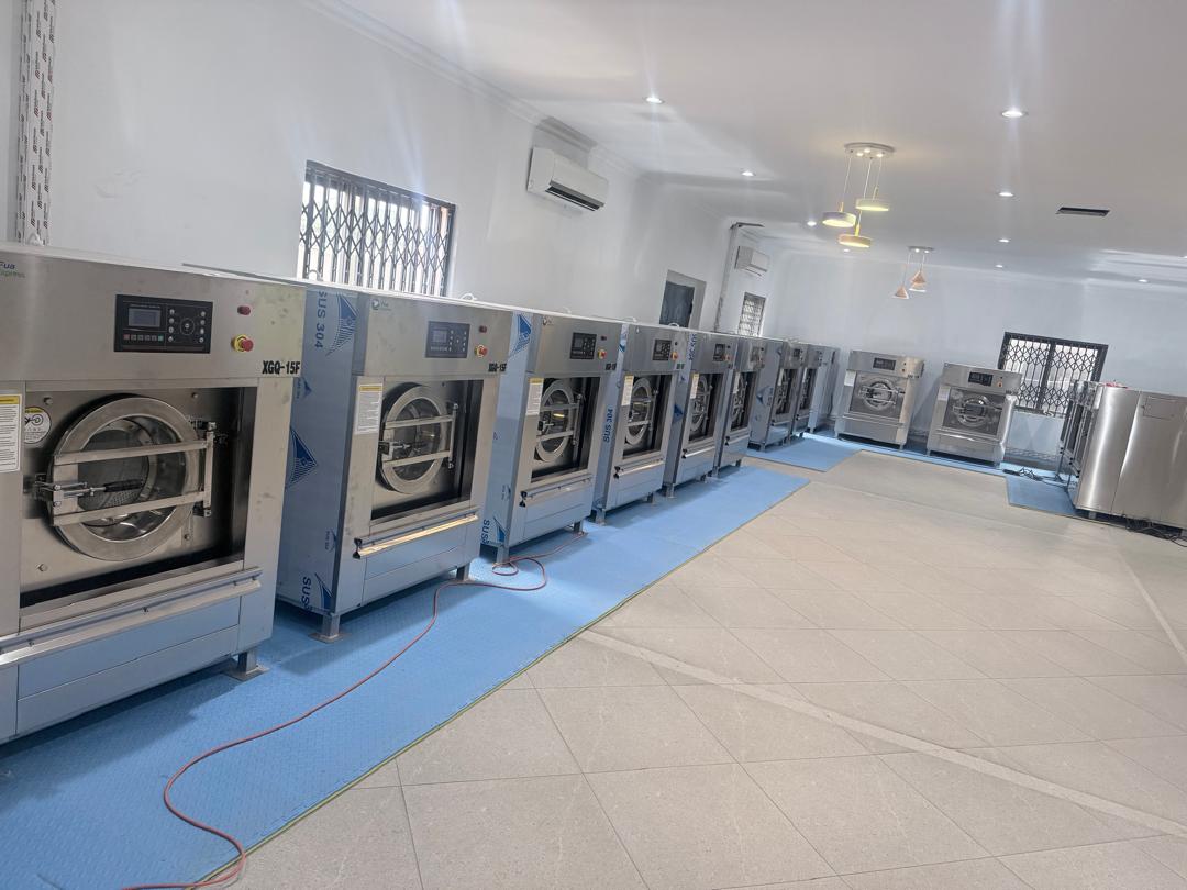 Industrial laundry plumbing and washing machine installation by Holiness Plumbing & Construction