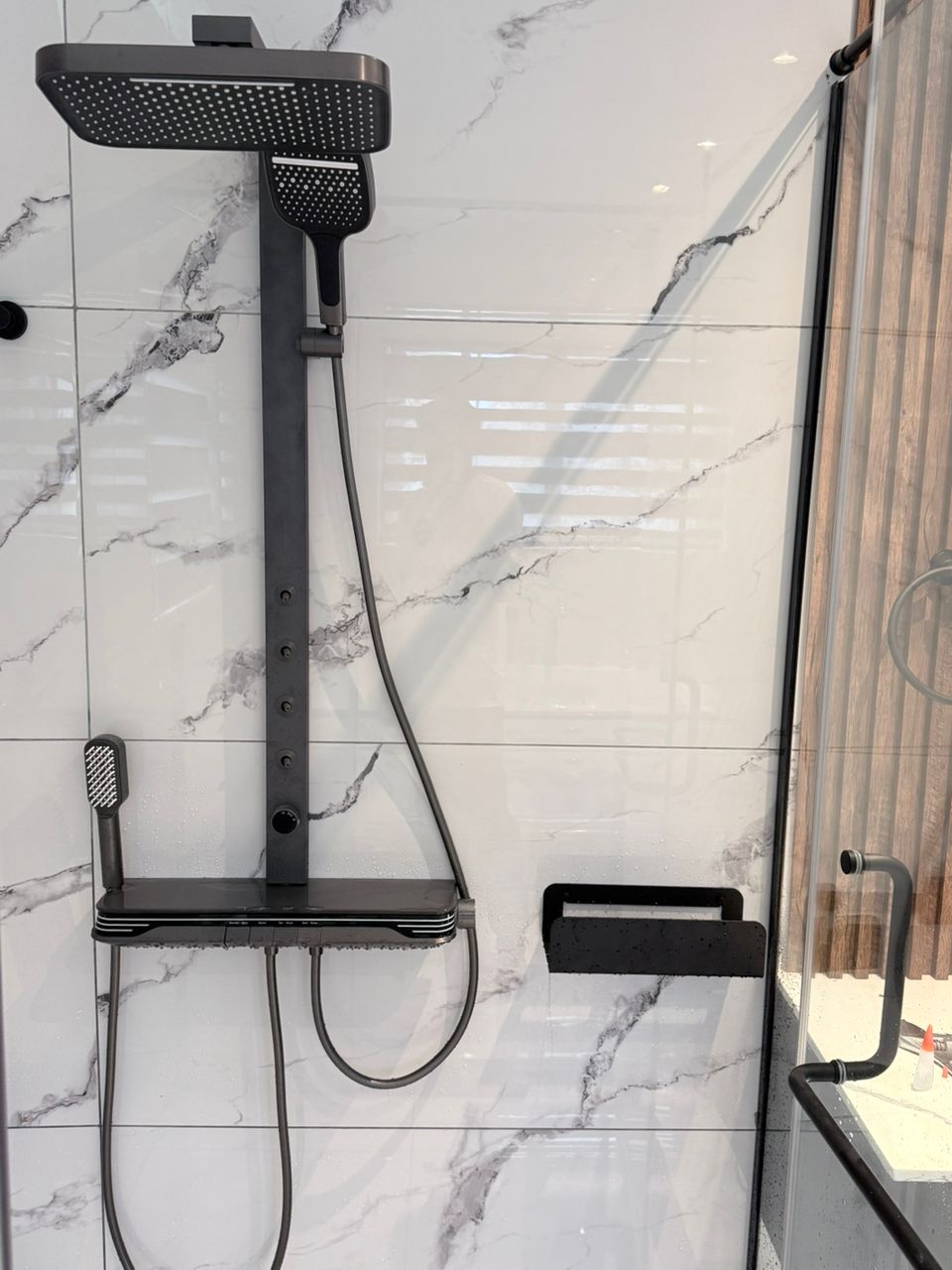 Premium matte black shower installation by Holiness Plumbing & Construction